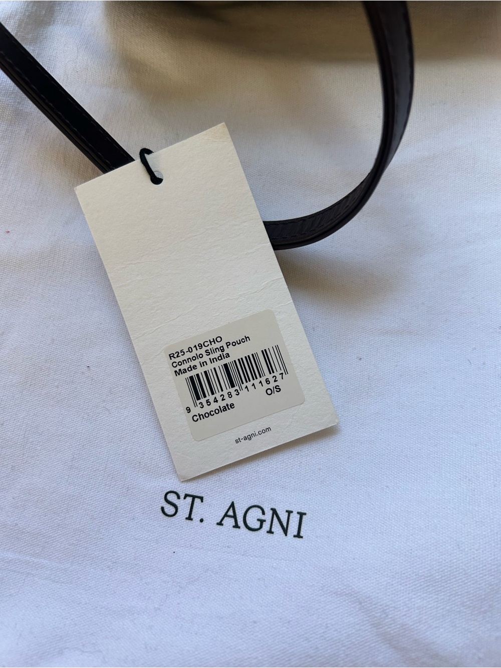 NWT St Agni Connolo Sling Pouch in Chocolate - Picture 5 of 6